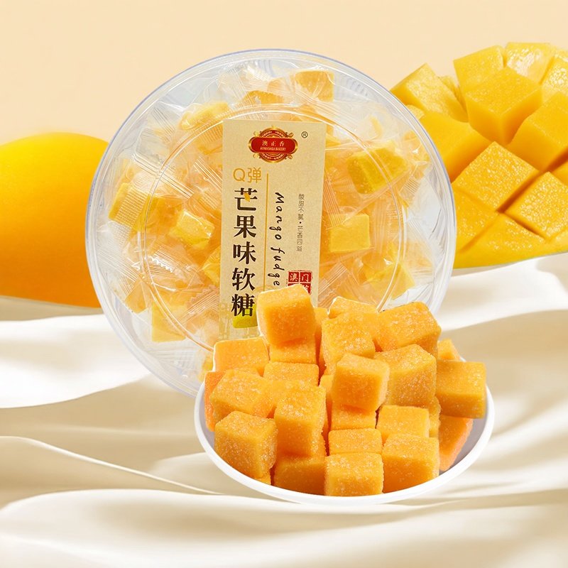 澳门特产手信芒果味糖软糖零食休闲食品独立包装水果味糖果软糕