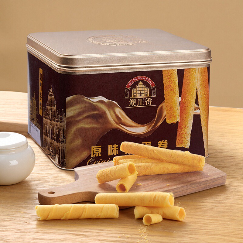 澳正香中国澳门进口铁盒黄油蛋卷