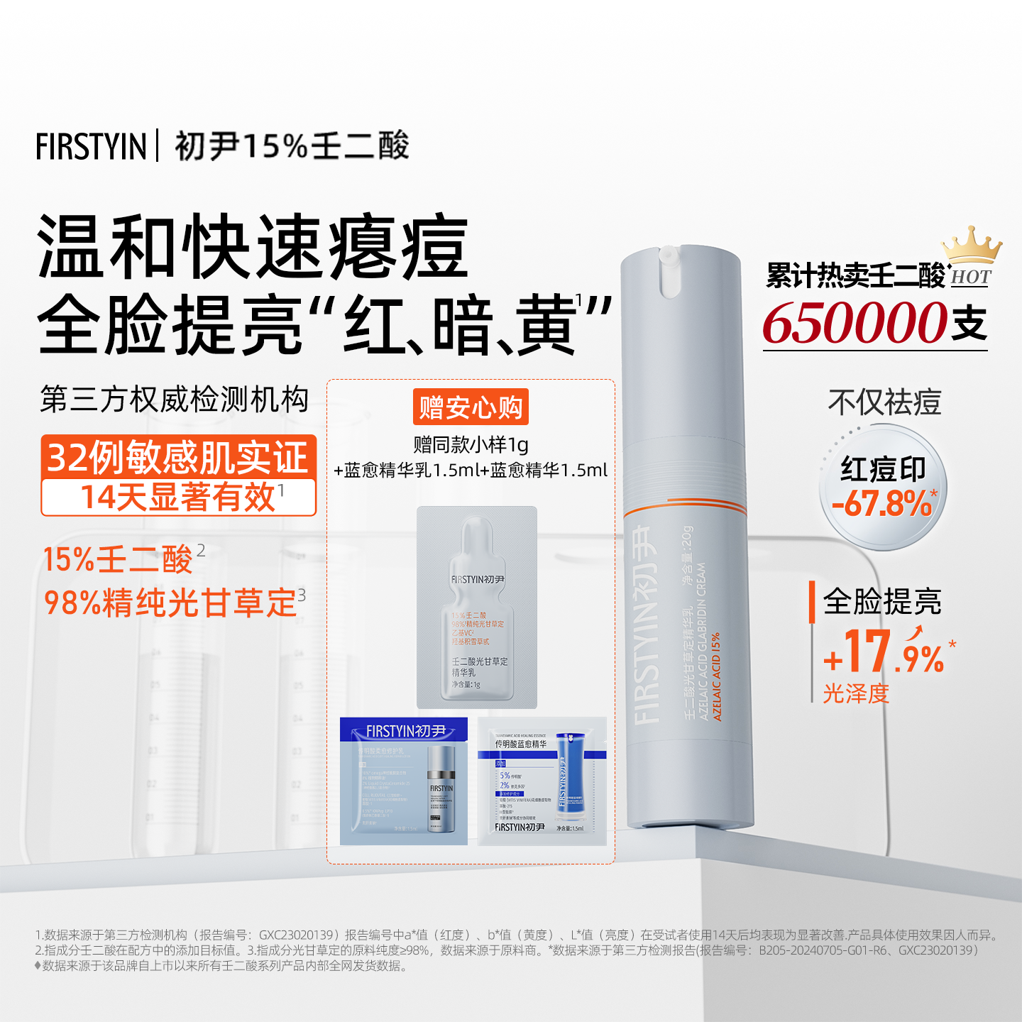 初尹15%壬二酸温和祛痘控油