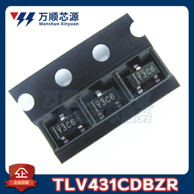 原装TLV431CDBZR 丝印Y3C6 TLV431C SOT23 可调电压基准芯片
