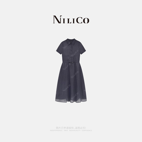 100%苎麻宽松气质薄款连衣裙