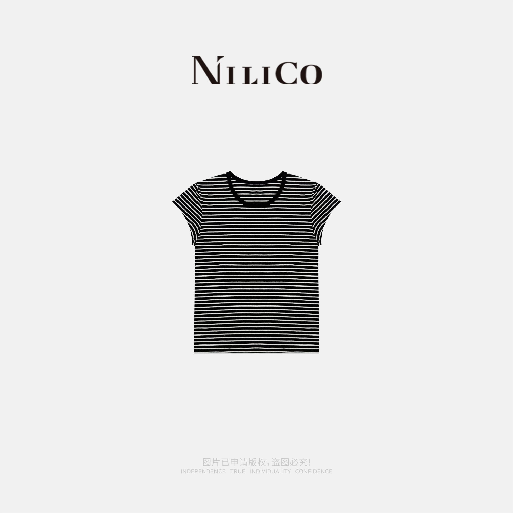 百搭圆领正肩修身显瘦T恤上衣