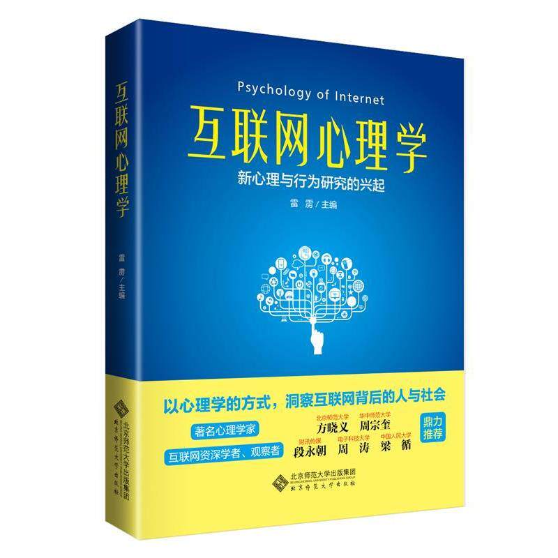 【正版书籍】 互联网心理学:新心理行为研究的兴起 雷雳 北京师范大学出版社
