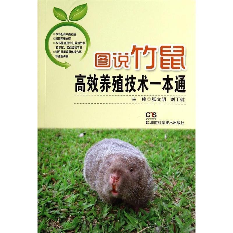 【正版书籍】 图说竹鼠高效养殖技术一本通 张文明,刘丁健 编 湖南科学技术出版社