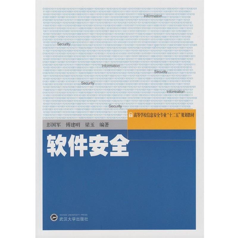 【正版书籍】 软件安全 彭国军,傅建明,梁玉 编著 武汉大学出版社