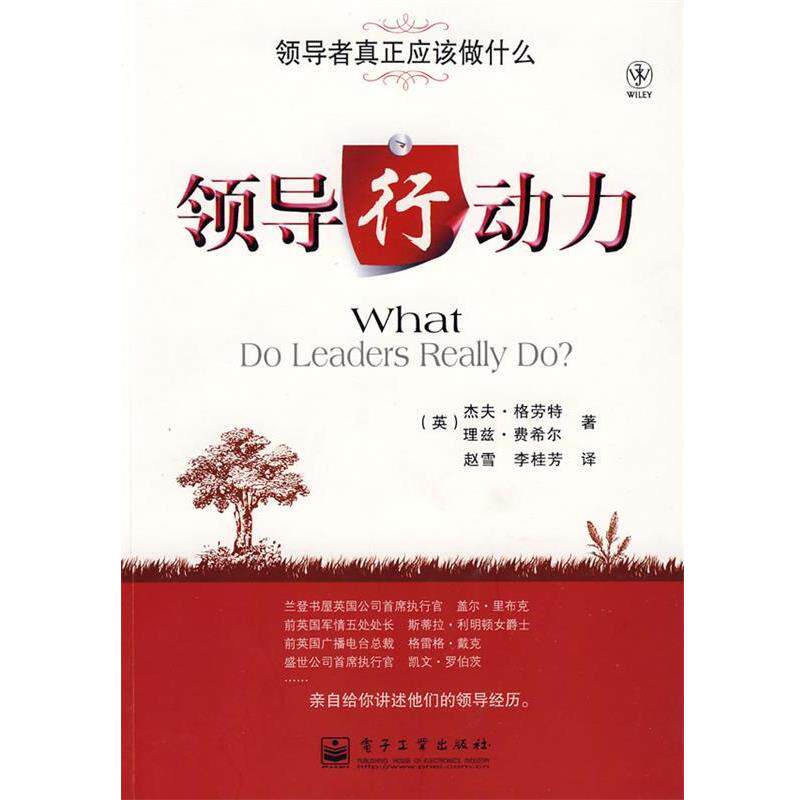 【正版书籍】 领导行动力—真正应该做什么 （英）格劳特,（英）费希布　著,赵雪,李桂芳　译 电子工业出版社