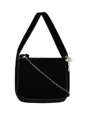 RedRef 运动绳结牛皮黑色小香链条托特包配撞色信封卡包