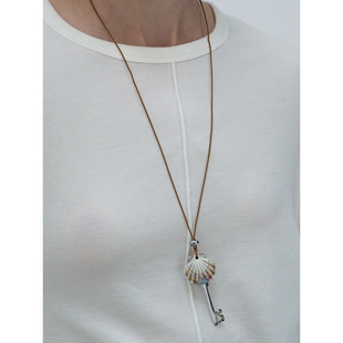 不锈钢贝壳项链 RedRef 贝壳钥匙吊坠项链