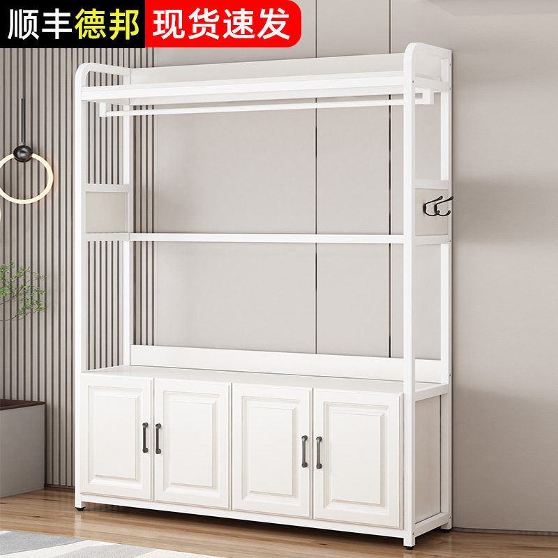 家用衣帽架鞋架一体架落地多功能衣服架子卧室挂衣架子鞋柜一体柜