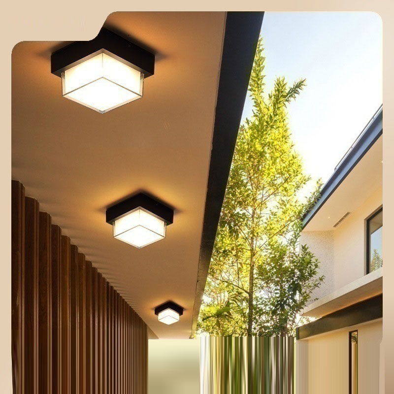 OUTDOOR WATERPROOF CEILING LAMP IS SIMPLE AND MODERN THE ENTRANCE OF THE TERRACE THE ENTRANCE HALLWAY THE AISLE THE COURTYARD BALCONY THE WALL LAMP IS NEW