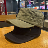 复古水洗做旧平顶帽男女春秋百搭休闲简约户外遮阳帽运动鸭舌帽潮