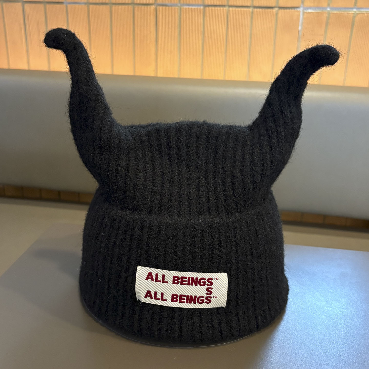 搞怪小恶魔毛线帽秋冬保暖针织帽