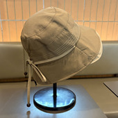 春夏新款 复古拼色卷边渔夫帽女户外露营防晒遮阳防紫外线太阳帽潮