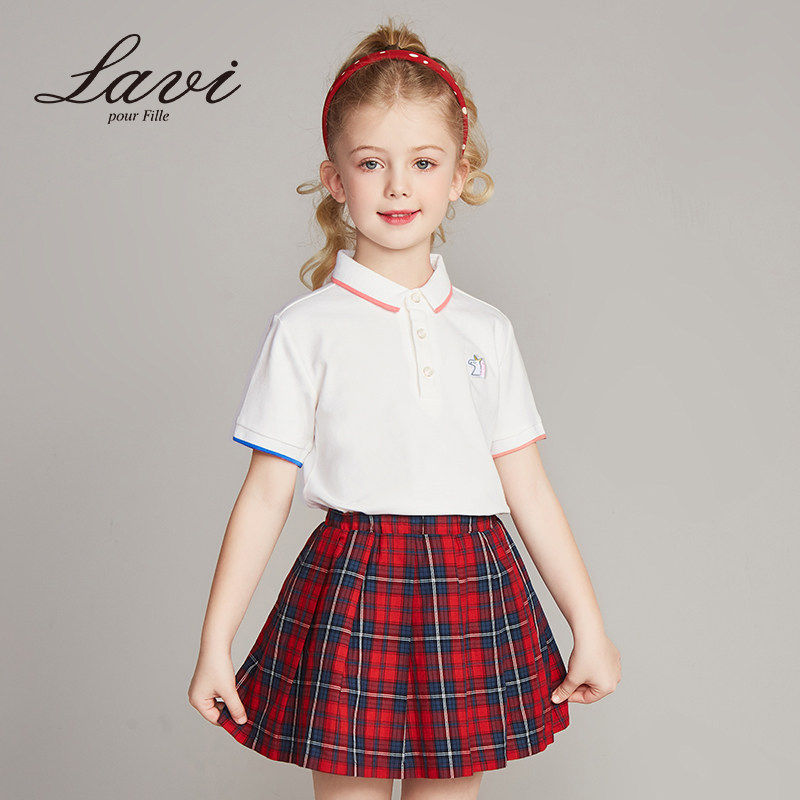 LAVI英伦风中大女童休闲Polo衫夏季新款儿童短袖纯棉T恤上衣童装怎么样,好用不?