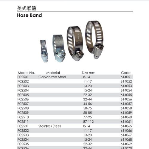 宇天科技FAPRO美式喉箍P02501船舶工业impa614051紧固均匀防锈