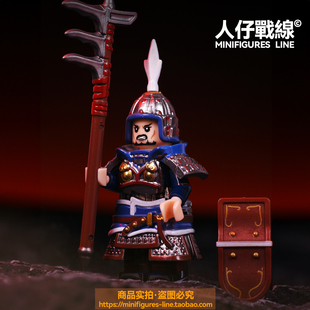 虎豹骑西凉铁骑陷阵营三国五虎将赵云吕布第三方国潮积木人仔玩具