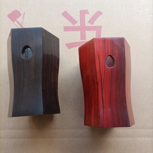 精品黑檀精品紫檀越胡琴筒带底托半成品不带皮六角越胡琴筒