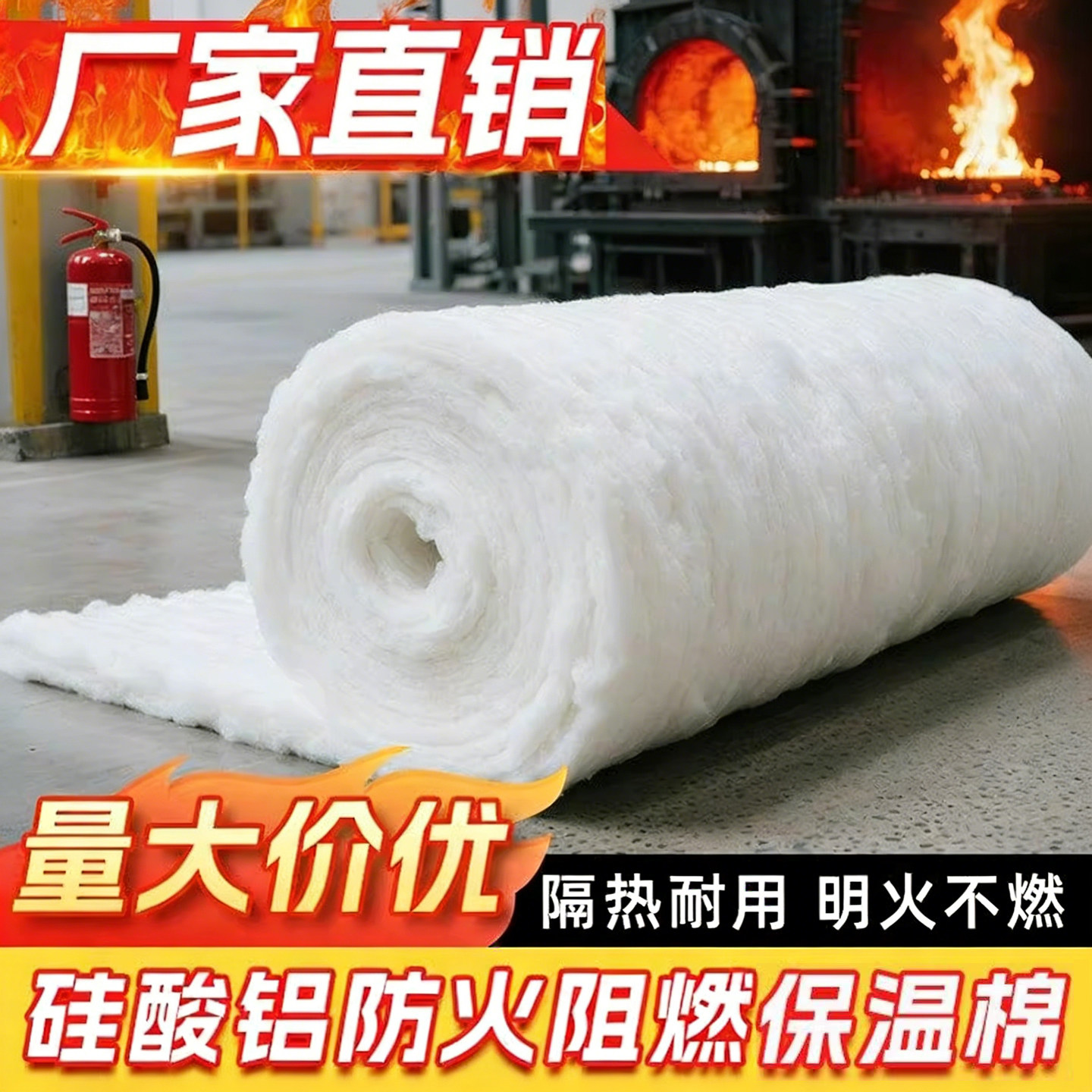 硅酸铝保温棉隔热石棉保温材料耐高温防火棉耐火棉针刺毯纤维岩棉