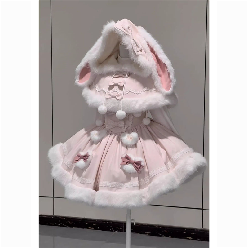 心愿小兔  秋冬新款日系重工优雅大小姐斗篷蝴蝶结公主连衣裙套装,模玩/动漫/周边/娃圈三坑/桌游,lolita洛丽塔/软妹装/洋装,淘宝优惠券,粉丝福利购,淘宝优惠卷