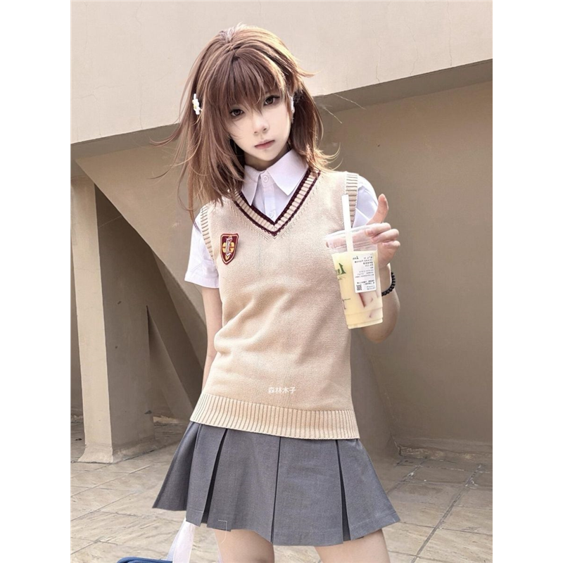 制服.JK马甲科学COS电磁炮御坂美琴全套百搭JK校供感黑子常盘