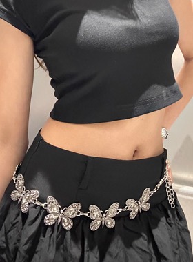 浮格Float2025.新款蝴蝶腰链时尚欧美风搭配牛仔裤连衣裙金属腰链