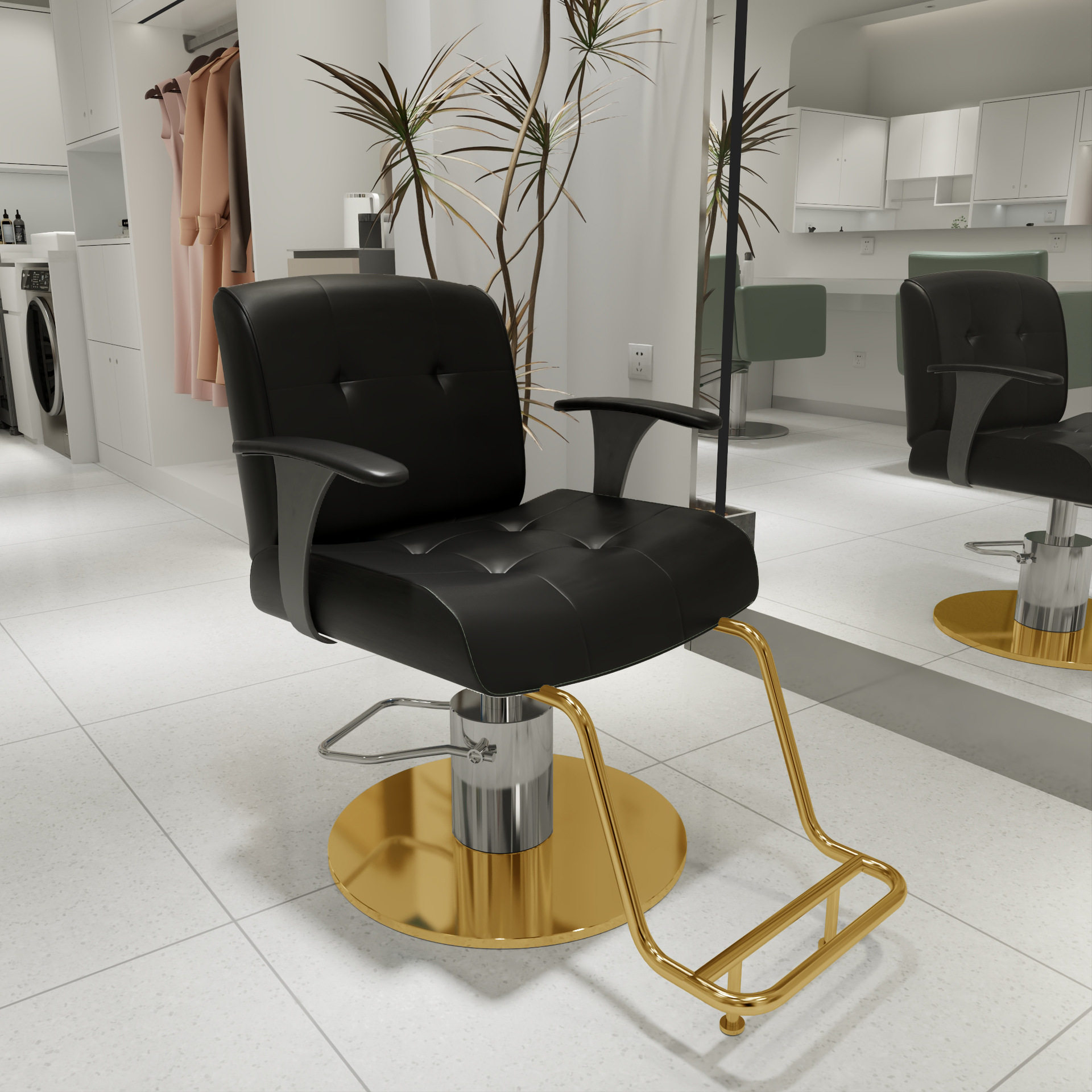 网红高端理发店椅子美发店发廊专用剪发椅可放倒刮脸烫染理容座椅