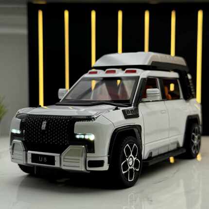 仰望U8玩家版合金新能源模型1:24灯光音效回力开门男孩玩具车礼物