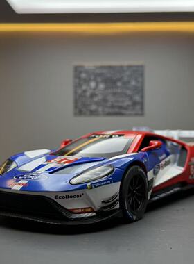 福特GT-MK 合金跑车模型1:24灯光音效仿真收藏摆件男孩玩具车礼物