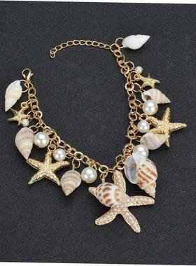 1pc Cowrie shell Bracelet femme Adjustable boho Macrame frie