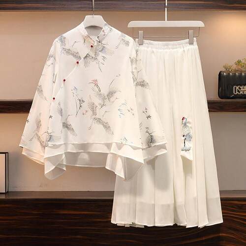 White Hanfu Dress For Women Summer Chiffon Ancient Chinese S