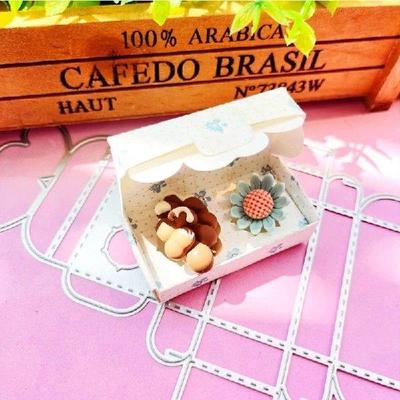 Double Hole 3D Cookies Cake Box Metal Cutting Dies Stencil