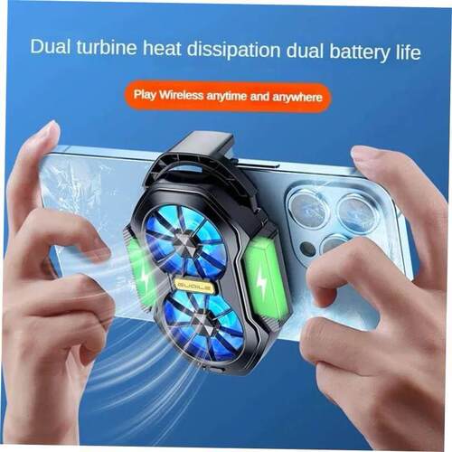 Dual Fan Rechargeable Mobile Phone Cooler Universal Cool Hea