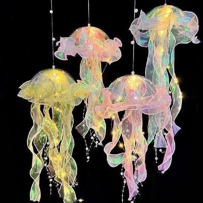 Jellyfish Atmosphere Night Light Button Battery Hanging0