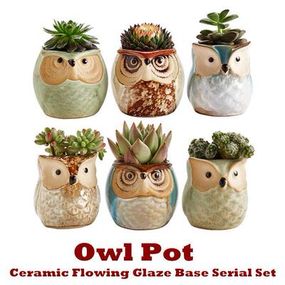 Owl Pot Succulent Cactus Flower Plant Pot Planter Garden