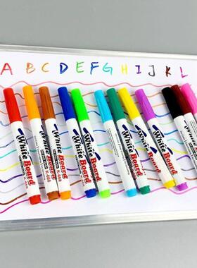 12 Colors Whiteboard Markers Erasable Colorful Marker Pens L
