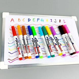 12 Colors Whiteboard Markers Erasable Colorful Marker Pens L