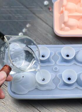 3D Cute Cat Ice Cube Molds 4 Holes Silicone Ice Cube Tray An