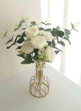 Good artificial roses white silk fake roses flower faux head