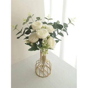 white head Good roses flower faux fake artificial silk