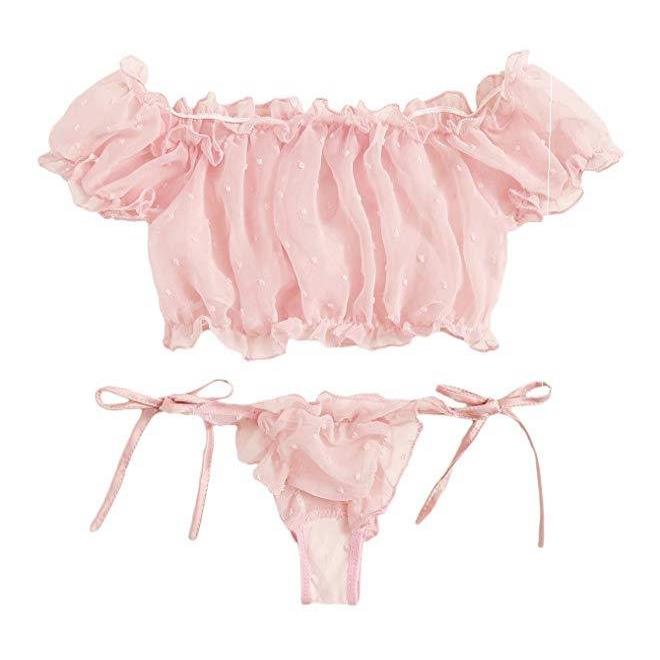 Bra set Lace sexy lingerie split bikini sexy lingerie set