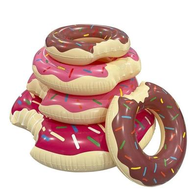 1pc Inflatable Donut Swimming Ring PVC Pool Float Swim Circl