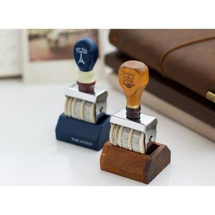 Retro Date Roller Stamp DIY Seal Clear Stamps Craft Stempels