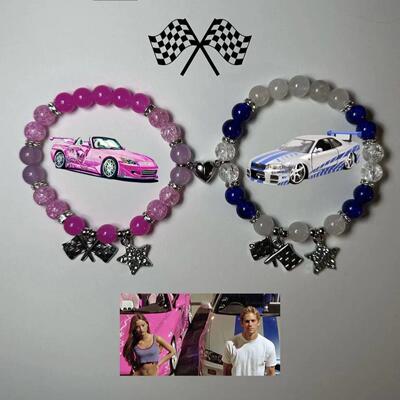 2PCS/set Fast And Furious Bat Matching Bracelets For Couples