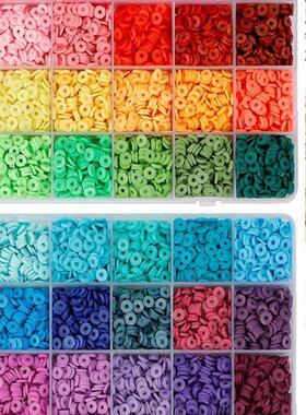 Clay Beads Set Bracelet Necklce Making Bead Letter DIY Kits