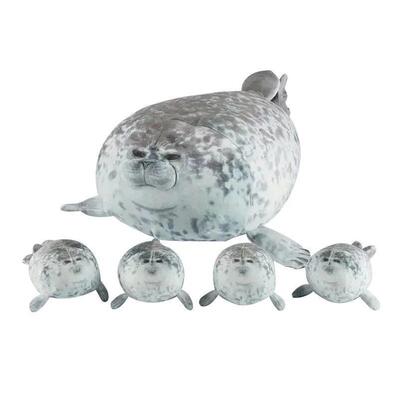 40cm Mother and son Seal five-piece plush toy Seal zipper to