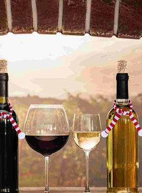 Mini Christmas Scarf Wine Bottle Covers Christmas Stripy Sca