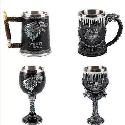 Game of Thrones Tankard Stainless Steel Resin Cups Beer Mug