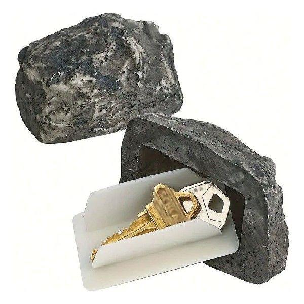 Hide-a-Spare-Key Fake Rock - Looks Feels Like Real Stone -