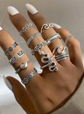 Snake Heart Rings for Women Fashion Jewelry Anillo Finger Ri