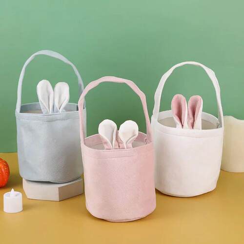 Easter Day Decoration Cartoon Bunny Ears Basket Candy Bag Gi